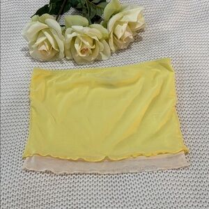 Motel Rocks Sunny Yellow Tube Top